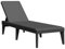 vidaXL Sonnenliege, Gartenliege Verstellbare Rückenlehne, Liegestuhl Liege mit Rattan-Optik, Relaxliege Strandliege Gartenmöbel, Anthrazit PP