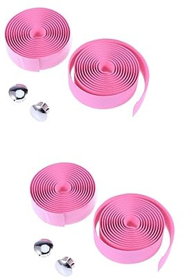 Toddmomy 2 Paar Fahrradgriffband Lenkerband für Fahrräder Lenkergriffband Fahrrad Rennrad-Lenkerband Fahrrad Lenkerband rutschfester Gürtel Lenkerleisten Dämpfung Klebeband Schleife Rosa