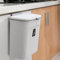 NiC IS COCNG Poubelle, Poubelle De Cuisine, Type De Porte D'armoire De Cuisine Murale Poubelle En Plastique Avec Couvercle Couvercle Coulissant Cuisine Salle De Bains Chambre Salon (1, Blanc)