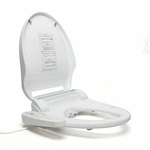 Abattant de bidet automatique intelligent - Avec buse - WC japonais - Douche - Système d'abaissement automatique chauffé - Pression d'eau réglable