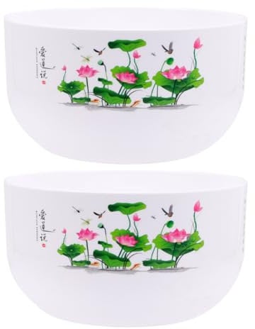 Milisten 2Pcs Plastic Lotus Pots Water Lily Bowl Planter Hydroponic Container for Home Garden Balcony Succulent Terrarium Fish Bowl