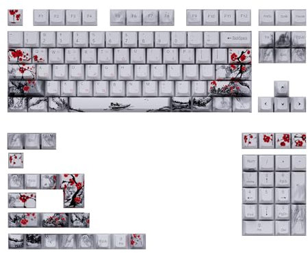 Mocoocouture Blossom OEM Keycap 128-key 5Sides Sublimations Thickened Keycap for Mechanical Keyboards Multiple Languages