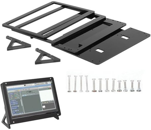 7 Inch Case Plus Screen, Touch Screen Case Holder, Stable Support Plastic Bracket Shell, for Raspberry PC Various Systems Black 7 Inch Monitor Case (Plastic bracket shell)
