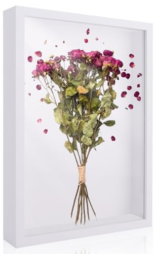 ASelected Cadre Photo 3D, 21 x 29,7 cm, Profond, en Bois, jusqu'à 3 cm, pour accrocher au Mur ou au Bureau, pour Objets, Photos, œuvres d'art