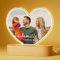 Bemaystar Cadeau Personnalisé pour la Famille - Lampe Personnalisée avec Photo et Texte - Cadre Verre Acrylique avec Socle LED en Option