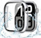 Kamita Funda Impermeable para Apple Watch Serie 10 46mm, Duro PC Bumper Case con Protector de Pantalla de Cristal Templado, Shockproof Carcasa Protectora de Cobertura Total para iWatch10 46 (Plata)