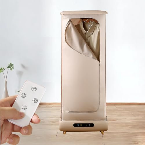 ELIKBH Sèche-Linge Domestique Portable, sèche-Linge 800 W, fers à Repasser de Voyage, défroisseur Vertical avec minuterie, Circulation d'air Chaud à 360 °, pour la Maison, l'appartement