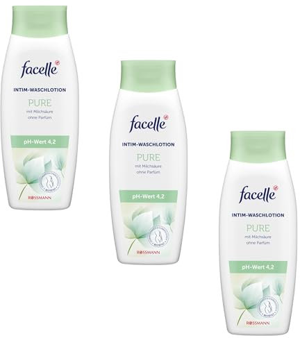 3x Facelle Intim-Waschlotion PURE | 3x 300ml | mit Milchsäure ohne Parfüm