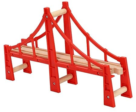 DIYEAH Wunderschöne Holz-hochbrückengleise Eisenbahnbrücken-zubehör-set Für Junge Mädchen Diy-gleisspielzeug Gleise Eisenbahnbrücke Geeignet Für Überführungsmodellspielzeug Fördert