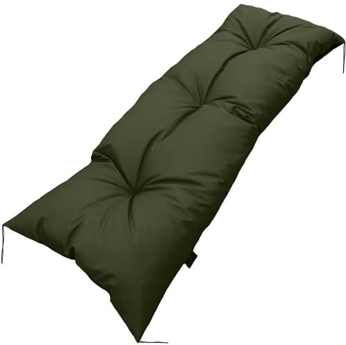 Gartenkissen Sitzkissen Bankauflage Bankpolster Bankkissen Gartenmöbel Kissen Wasserdicht Sitzauflagen Loungekissen Sitzpolster 120x40cm Auflage Für Bänke/Gartenbank für Haus Und Garten (Grün)