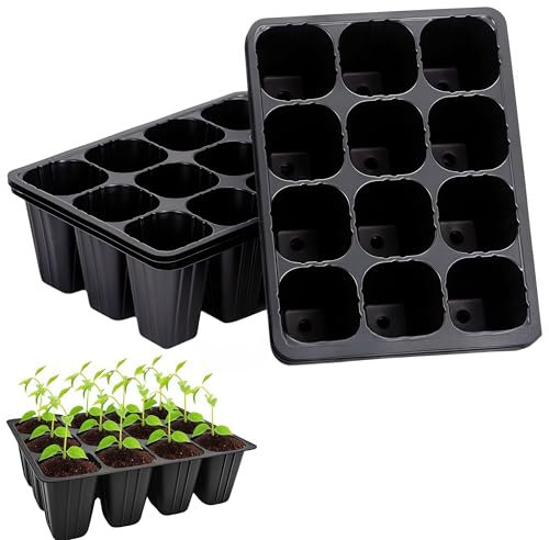 10 Pezzi Vassoi per Piantine per la Coltivazione,120 Fori Alveoli per Semina,Vassoi per Semi,Semenzaio Germinazione,Seme Starter Vassoio,Piante Vassoio di Semina