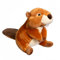 AQCQDQ Kuscheltier Biber, PlüSchtier Murmeltier Spielzeug, Biber Dekoration Wurfkissen Stofftier, zum Spielen und Kuscheln, Geschenk für Kinder Mädchen (20cm,Braun)