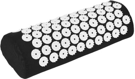 FashionCha Akupressurmatte Akupressurkissen für Nacken, Kopf und Schultern, Magnetfeldtherapie und Akupressurmassagekissen, Akupressurnackenkissen für Frauen und Männer Reisen, Zuhause, Hotel, Schwarz