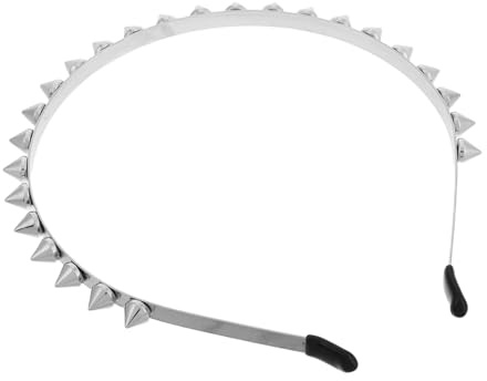 HAMPPLIES Punk Nieten Stirnband Damen Gothic Haarreif Mit Robusten Metallnieten Stachel Cosplay Für Festivals Konzerte Und Kostümpartys