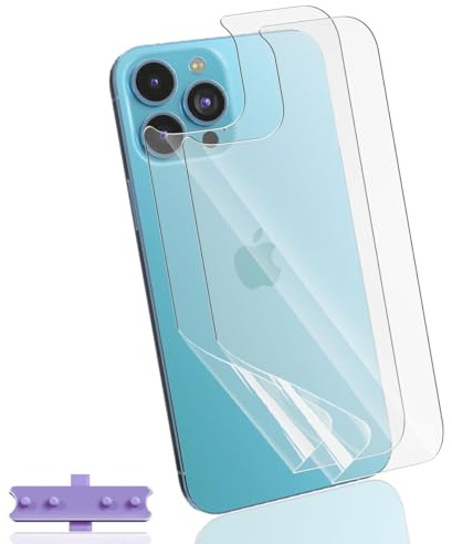 Yonntmmi Schutzfolie Rückseite Folie für iPhone 13 Pro Max 2 Stück | flexibler TPU-Folie Blasenfreie Weich, Anti-Kratzer, Matte Textur, TPU Displayschutzfolie für iPhone 13 Pro Max
