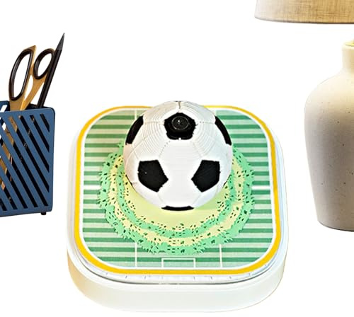 3D-Kalender 2026 Fußball – Schreibtischkalender mit LED-Licht, Schreibtisch-Ornament für Fußballspieler für Fans, Sportbegeisterte, Freiberufler, Lehrer, Büro, Zuhause, Schule, Nachttisch, Geburtstag
