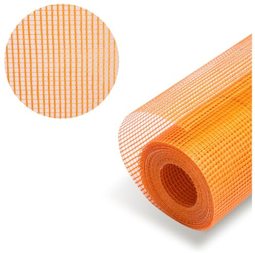 Hebitod Tissu d'armature en fibre de verre extérieur 160 g/m², rouleau de 50 m de large, tissu de plâtre et ruban de tissu pour intérieur et extérieur, armure en fibre de verre pour revêtement de