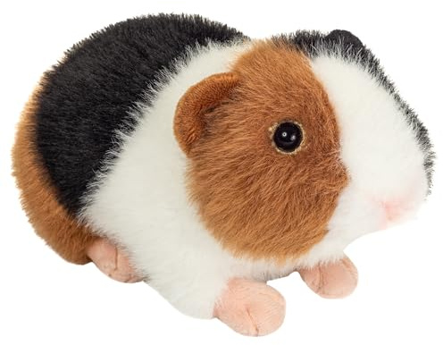 Teddy Hermann 92666 Meerschweinchen dreifarbig 19 cm, Kuscheltier | Naturgetreu gestaltet, liebevoll ausgearbeitete Details, ab 0 Monaten, waschbar, Füllung mit recyceltem Polyester
