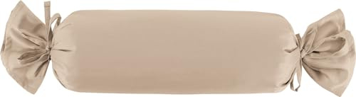 Erwin Müller Nackenrollenbezug Landshut Mako-Satin Taupe Größe 40x15 cm Ø
