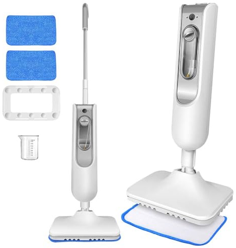 Steam Cleaner 5 in 1 Electric Floor Hot Steam Mop with 2 Speed Floor Steamer 400ML Tank, Detachable MultiPurpose Handheld Steam Cleaner for Hardwood/Tile/Laminate All Floors
