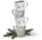Tassen 36er Set Xmas in grau und weiß - Klassische Keramik Kaffeebecher als Weihnachtstassen in 11 cm - Süße Kaffeetassen für Weihnachten spülmaschinenfest und mikrowellengeeignet