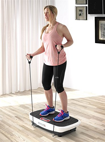 ECODE® Fitness vibrationsplatte, Body Plate 3000, Body Shaper. 50 Geschwindigkeitseinstellungen. Pulsmesser - Muskeloszillationsplattform, Heimtrainer mit Mehrfachgeschwindigkeiten
