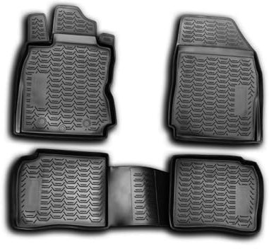 OMAC Gummimatten Fußmatten kompatibel mit Nissan Note 2005-2013 TPE Automatte Schwarz 4tlg