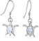 YAZILIND Haken Eardrop S925 Silber hübscher Opal Tier Schildkröte Quaste elegante Temperament Ohrringe Frauen Anti-allergische Ohrschmuck