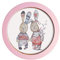 Levoberg Cadre Photo Rond en Bois Cadre Photo Mural Décoration Maison Bureau (8 inch, Rose)