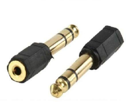 K M Electronics® 6.35MM Stereo Jack Plug-3.5MM Socket Headphone Adaptor