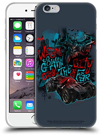 Head Case Designs Offizielle Batman Arkham Knight Willommen in Gotham Grafiken Soft Gel Handyhülle Hülle kompatibel mit Apple iPhone 6 / iPhone 6s