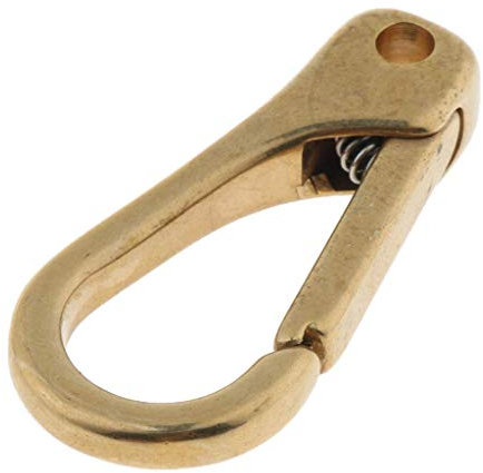 Tenlacum Solid Brass Carabiner Key Ring Key Chain Buckle Clip Snap Hook Handbag Clasp