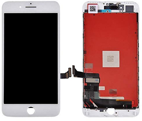 ELLENNE Pantalla LCD para iPhone 7 Plus de cristal táctil, color negro y blanco + kit destornillador (blanco)