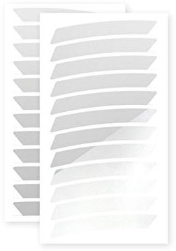reflexsticker für Fahrradfelgen | 12 bis 24 Zoll Felgen | schwarz oder weiß | 24 Streifen im Set | weiß reflektierend | Reflektoren-Aufkleber fürs Fahrrad, Kinder Laufrad, Anhänger (20ʺ, weiß)