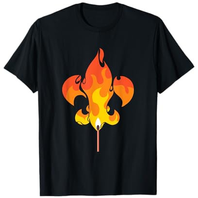 Pfadfinder Lilie - Fleur De Lis Lagerfeuer T-Shirt