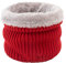 MoreChioce Damen Herren Winter Loop Schal, Warm Gestrickt Schlauchschal Unisex Elastisch Halswärmer Weich Fleecefutter Rundschal Loopschal Halstuch,Rot