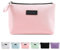 Kleine Make up Tasche MAANGE Kleine Reise Kosmetiktasche Tragbare Schminktasche wasserdichte PU Leder Kosmetiktasche mit Griff Vielseitige Reißverschlusstasche für Frauen (Rosa)