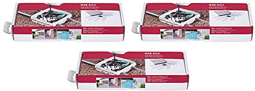 Voxura Gießharzmuffe Verbindungs-muffe für Kabel Set Aufputz Feuchtraum wasserdicht IP68 lichtgrau RAL 7035 85x85x37mm 3 Stück