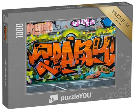 puzzleYOU: Puzzle 1000 Teile „Graffiti Street Art an Einer kompletten Wand“ – aus der Puzzle-Kollektion Graffiti