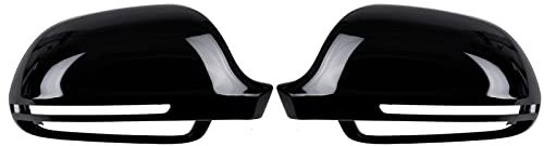 BYWWANG Auto Spiegelkappen Rückspiegelschalen Abdeckkappenschale Schwarz, Für Audi A3 8P A6 C6 4F A4 A5 B8 8K Q3 SQ3 A8 D3 S4 S5 S6 S8