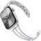 WINGLE Stainless Steel Strap for Apple Watch Straps,Women Bling Link Bracelet Replacement band for Apple watch se Strap,series 10 46mm,Series 9/8/7 45mm,Series 6/5/4 44mm,Series 3/2/1 42mm,Silver