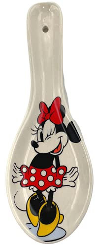 Winking Minnie Mouse - Soporte de cuchara de cerámica, accesorios de decoración de cocina con temática de Disney, divertidos soportes para utensilios para cocinar y hornear
