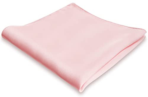 Mr.Van 100% Soie Pochette de Costume Homme Rose Pocket Square 35 * 35cm 16,5 Momme Mouchoir pour Mariage Banquet