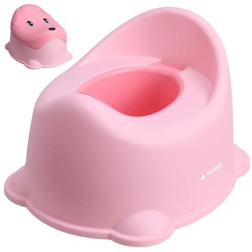 Navaris Pot bebe - Siège de toilette avec couvercle pour enfants bébé 36,5 x 31 x 24 cm - Pot apprentissage propreté enfant - Mini toilette