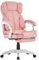 TRISENS Schreibtischstuhl ergonomisch mit Flexibler Rückenlehne & Kopfstütze - Bequemer Bürostuhl für Schreibtisch - Büro Stuhl, Drehstuhl, Chefsessel, Farbe:Rosa - Weiß