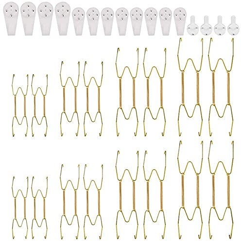 Rtxbvg Cintres pour Assiettes pour Le Mur 6 8 10 12 Pouces, Cintres pour Assiettes Murales Cintres pour Assiettes DéCoratifs Supports pour Assiettes Murales Invisibles