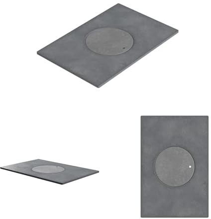 QLS Ofenplatte 40,5 x 27 cm aus Gusseisen mit Herdring für Herd | Massiver Grauguss aus polnischer Gießerei gleichmäßige Wärmeverteilung zum Kochen Braten Grillen und Warmhalten