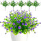 Künstliche Blumen Kunstblumen Draußen Kunstpflanzen Blumenstrauß Pflanzen Sträucher UV-beständig Balkonpflanzen Wie Echt für Balkonkasten Innen Außenbereich Garten Outdoor Lila