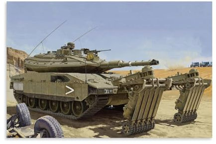 YBJDLO WWII Kunstposter IDF Merkava Mk.4-4LIC Raum-Wohnzimmer-Dekor, moderne ästhetische Wandkunst, Geschenk für Freunde, Bett, ungerahmter Stil, 40 x 60 cm