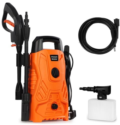 Pressure Washers,1300W Max.100Bar 410L/H, Electric Power Washer, Jet Washers Pressure Washers For Patio and Car, Electric Portable Pressure Washer For Cleaning Drives, Walls, Garden Furniture